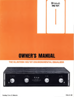 McIntosh MQ-101 - Owners manual